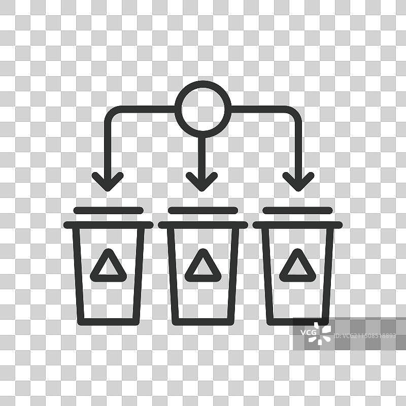 线性设计的垃圾分类图片素材