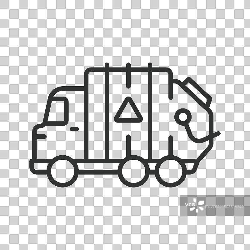 线条设计的垃圾车废物图片素材