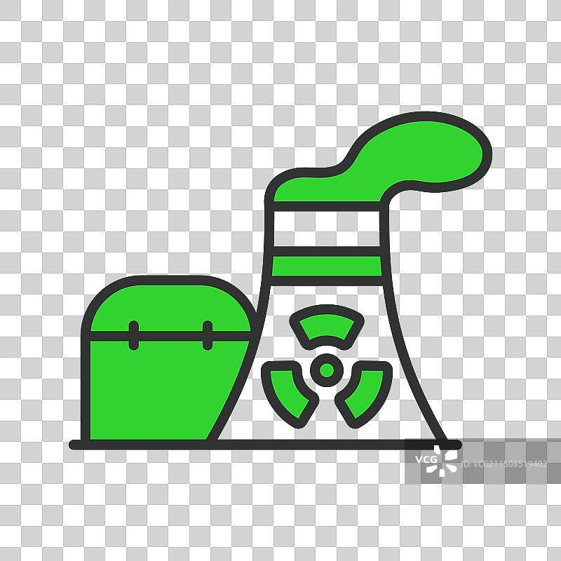 绿色核反应堆安全壳线性设计图片素材