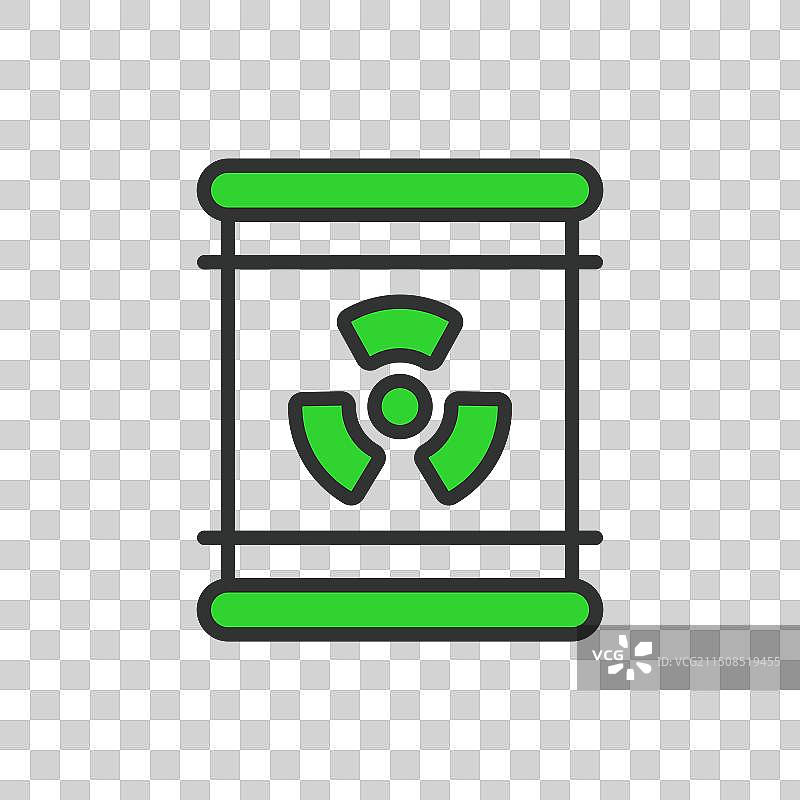 绿色核废料的核废料管线设计图片素材