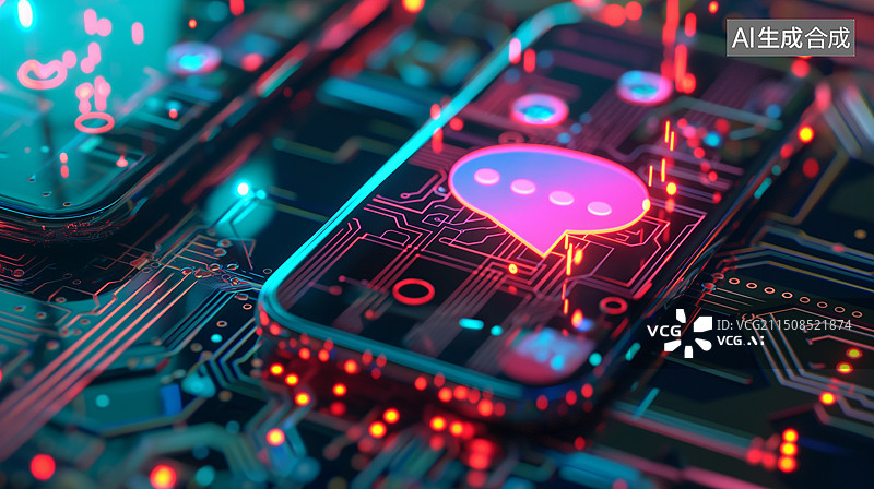 【AI数字艺术】手机社交平台软件图片素材