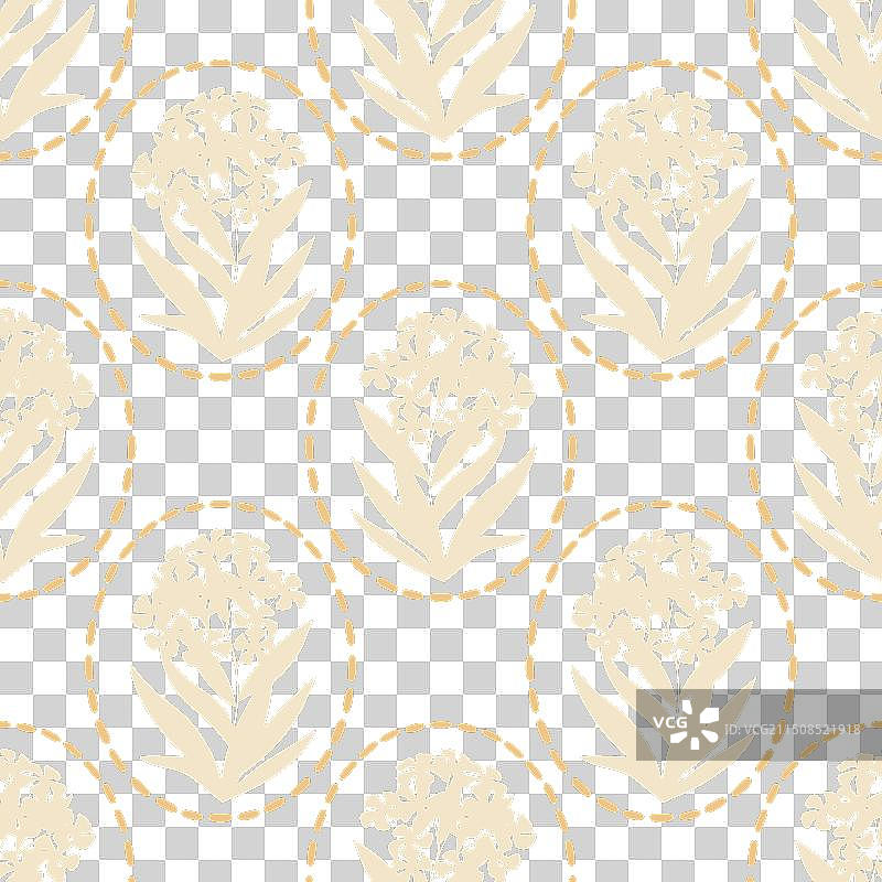 单色花卉无缝图案图片素材