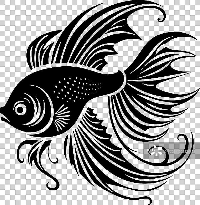 鱼类高质量Logo设计，适用于T恤图片素材