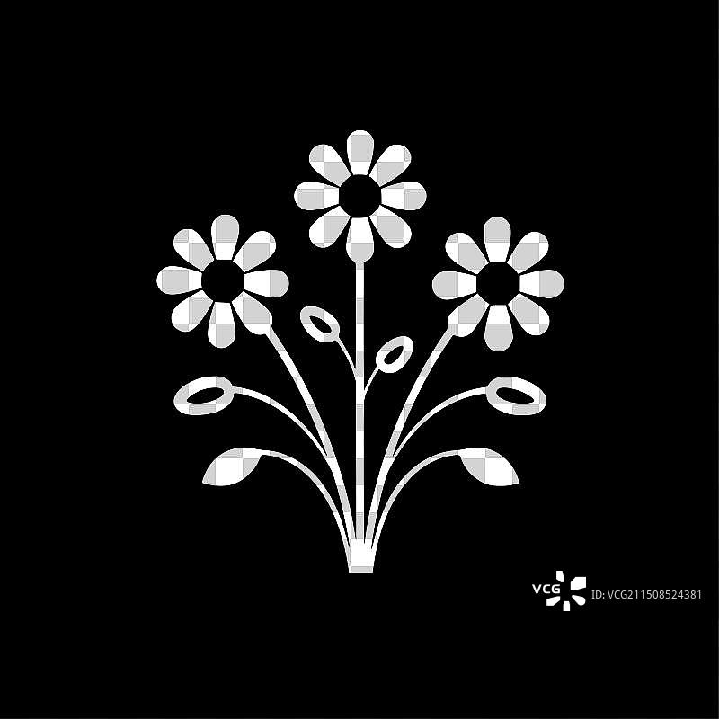 花卉高品质标识T恤图案图片素材