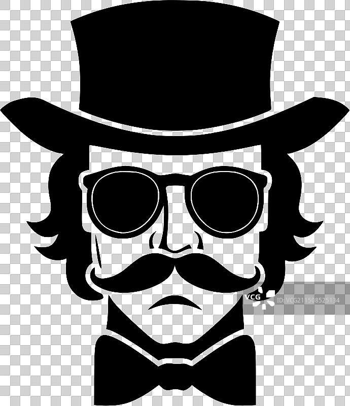 黑白孤立的狐猴图标图片素材