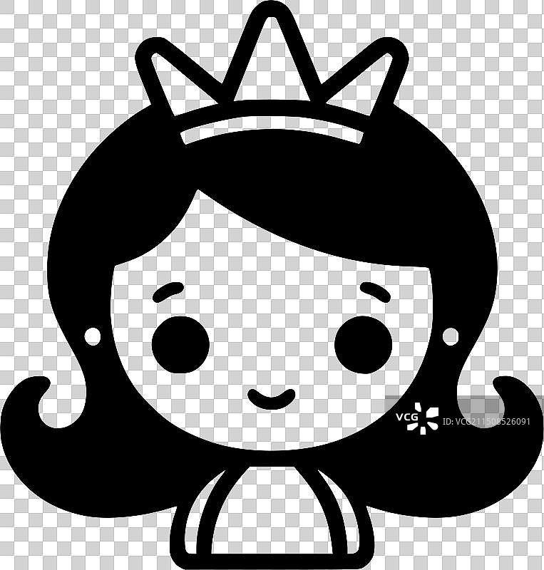 公主极简剪影图片素材