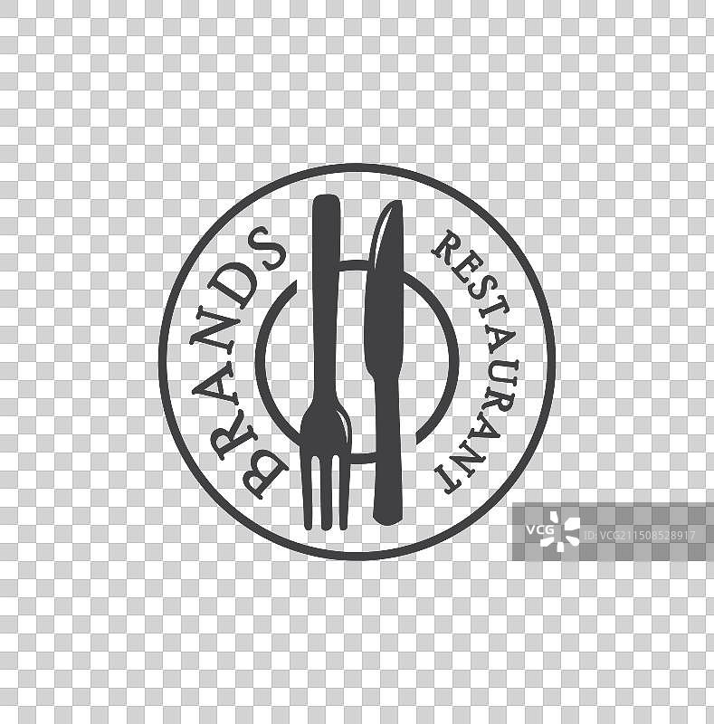 刀叉美食Logo设计，咖啡馆餐厅图片素材