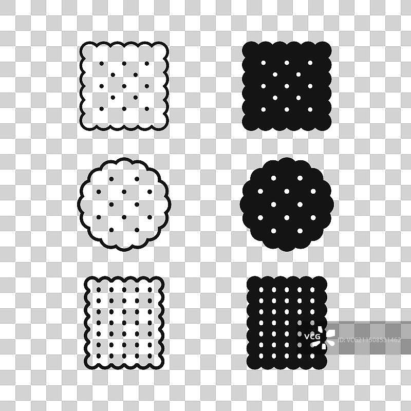 饼干图标集、烘焙标志和符号图片素材
