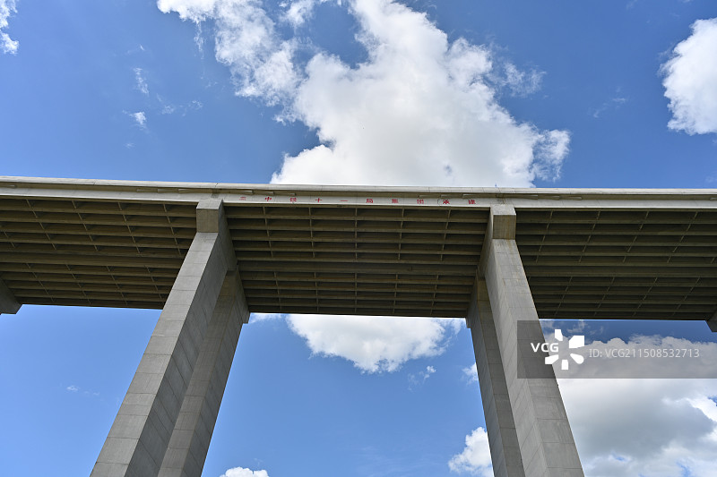 江西遂大高速大余县浮江段高架桥图片素材