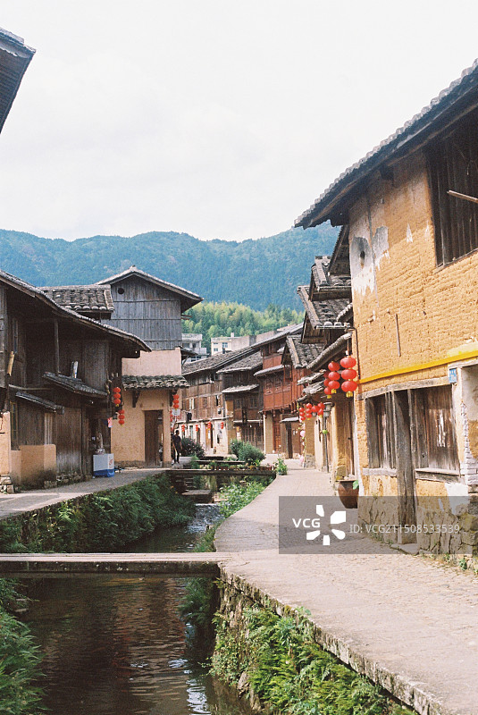 周宁鲤鱼溪景区，古镇街道图片素材