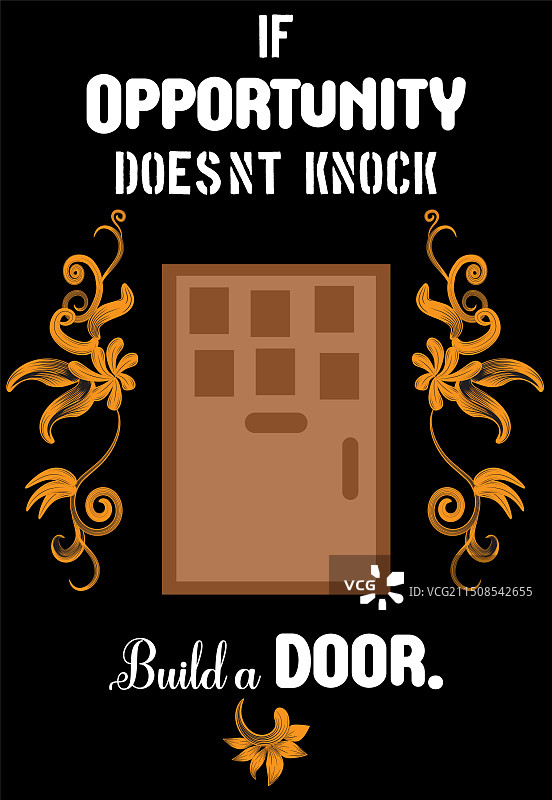 励志语录T恤图案图片素材