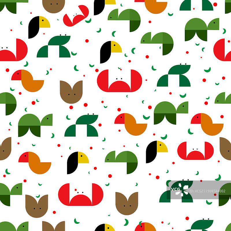 彩色风格化图标无缝图案图片素材