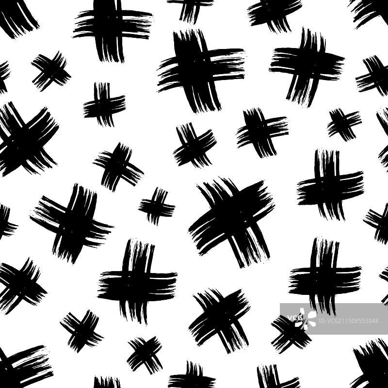 手绘十字符号无缝图案图片素材