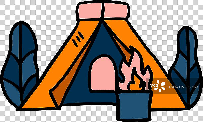 带门窗的帐篷图片素材