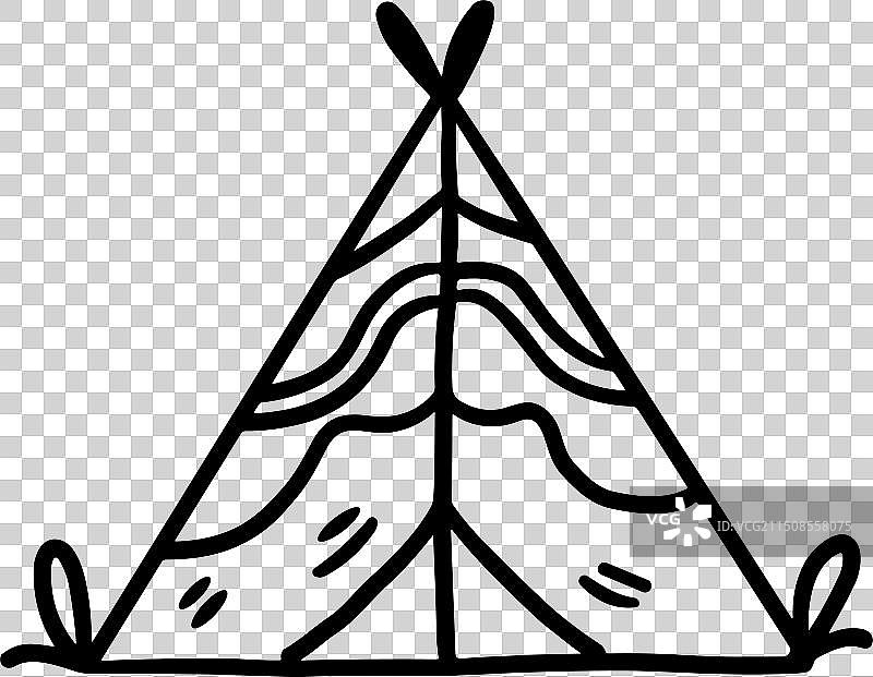 带门窗的帐篷图片素材