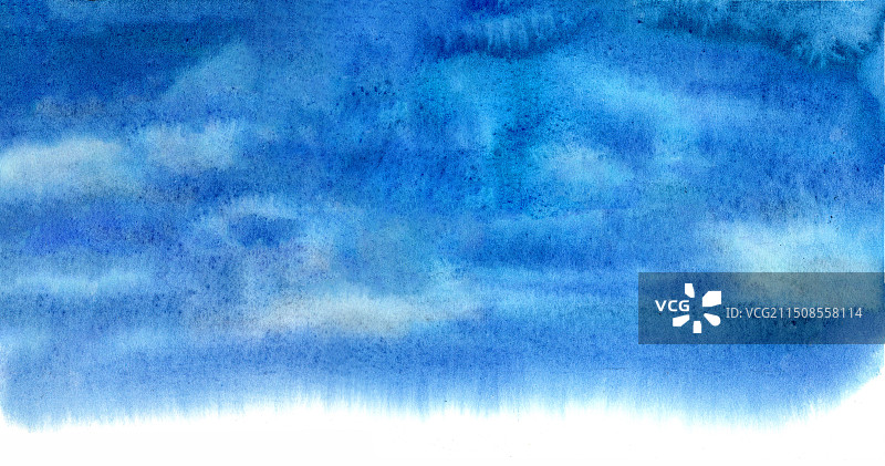 蓝色水彩手绘晕染抽象背景图片素材