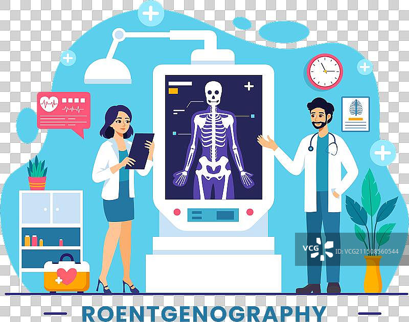X光透视人体检查图片素材