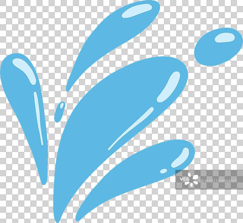 卡通蓝色水滴飞溅图片素材