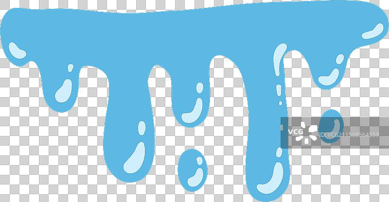 卡通蓝色水滴飞溅图片素材