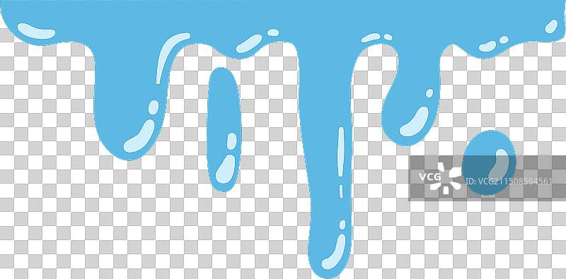 卡通蓝色水滴飞溅图片素材