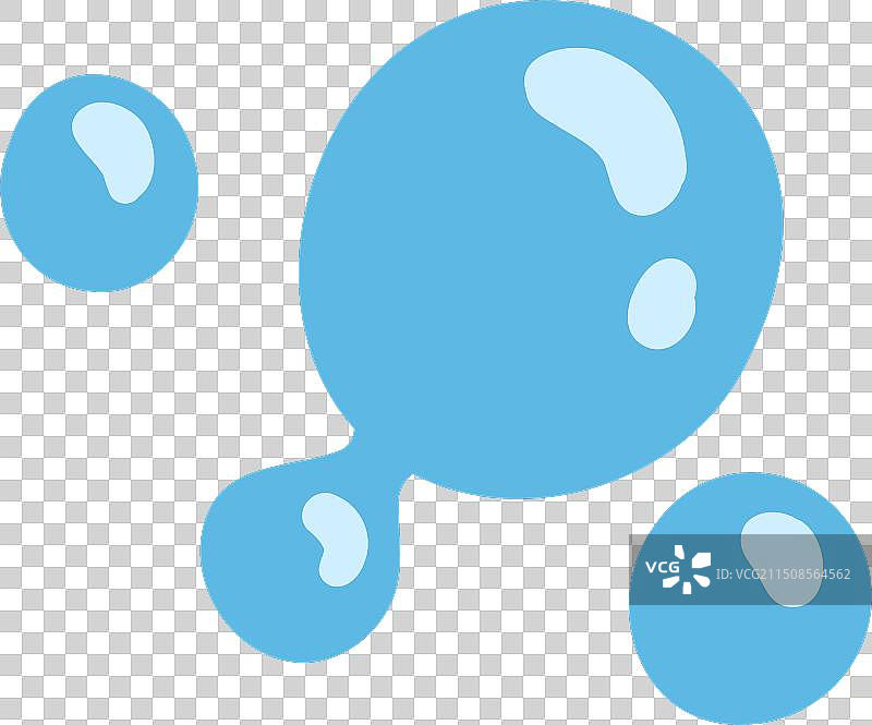 卡通蓝色水滴飞溅图片素材