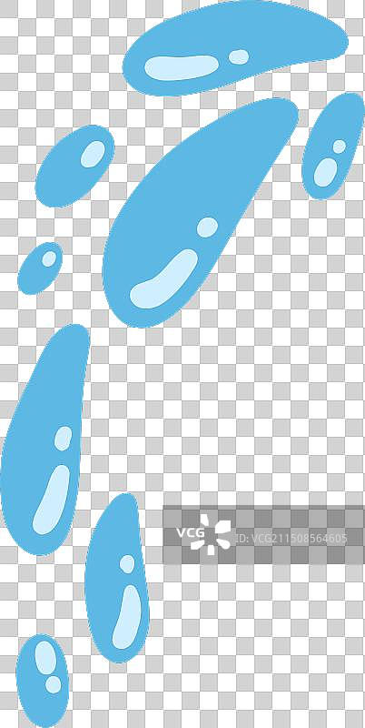 卡通蓝色水滴飞溅图片素材