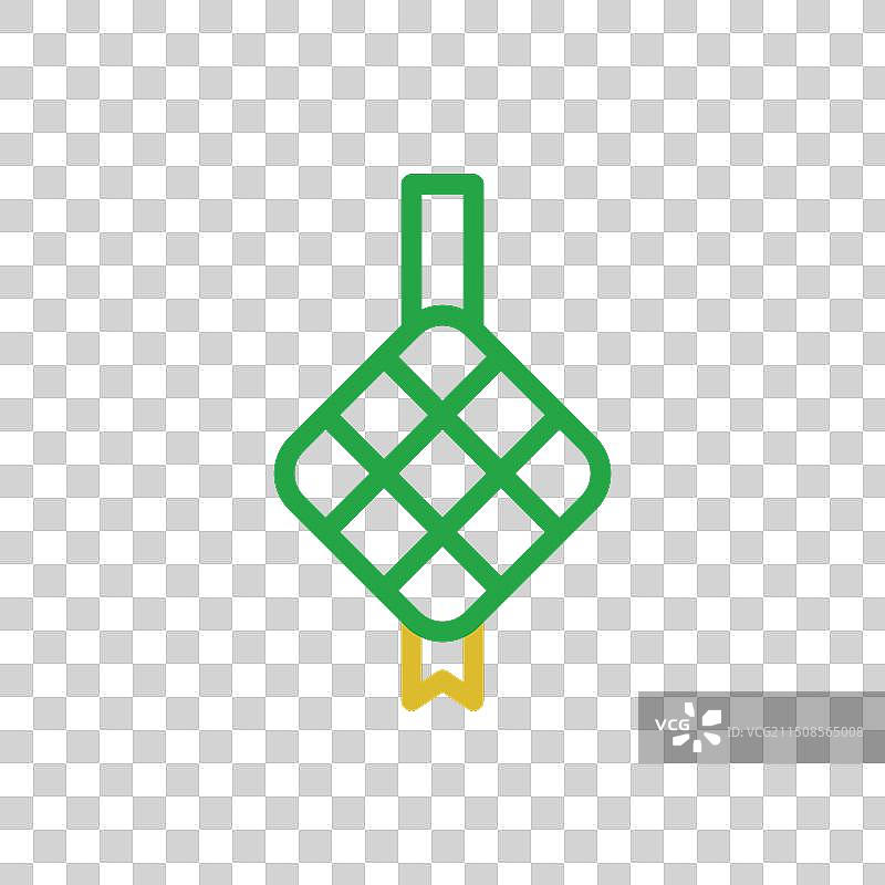 开斋节的彩色ketupat元素图片素材