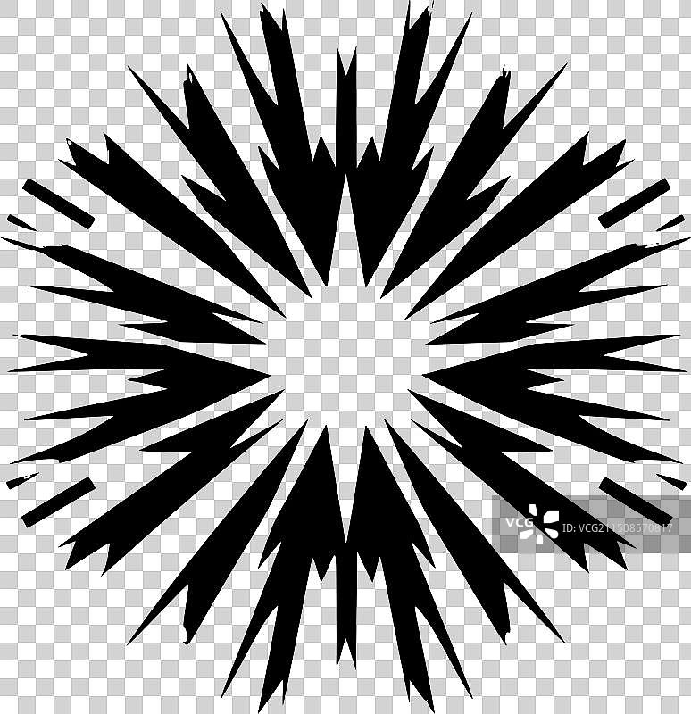 爆炸 - 黑白隔离图标图片素材