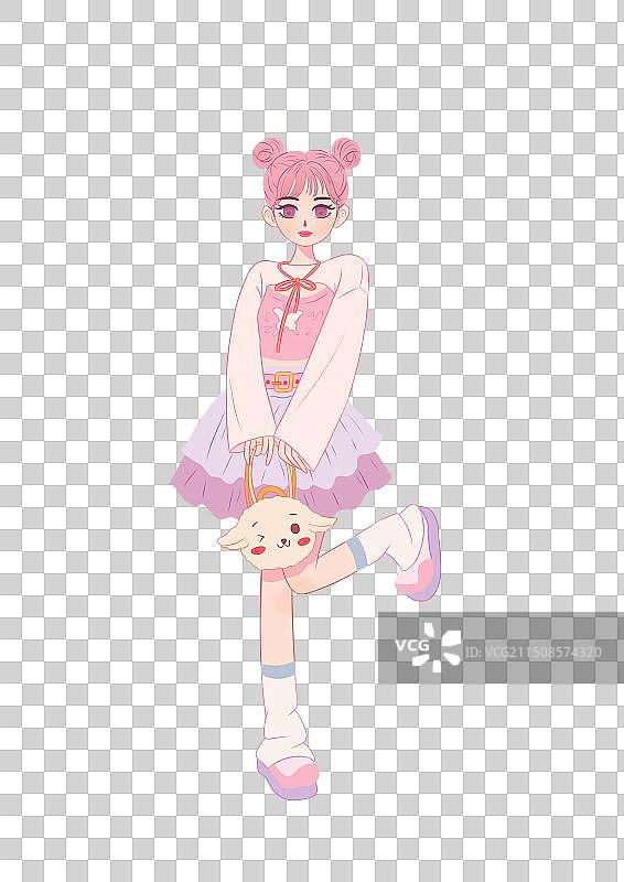 羊驼少女图片素材