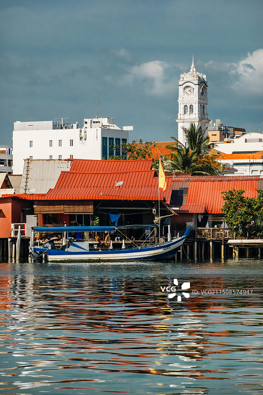 马来西亚槟城海上姓氏桥图片素材