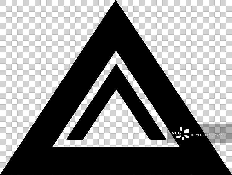 黑白三角形图片素材