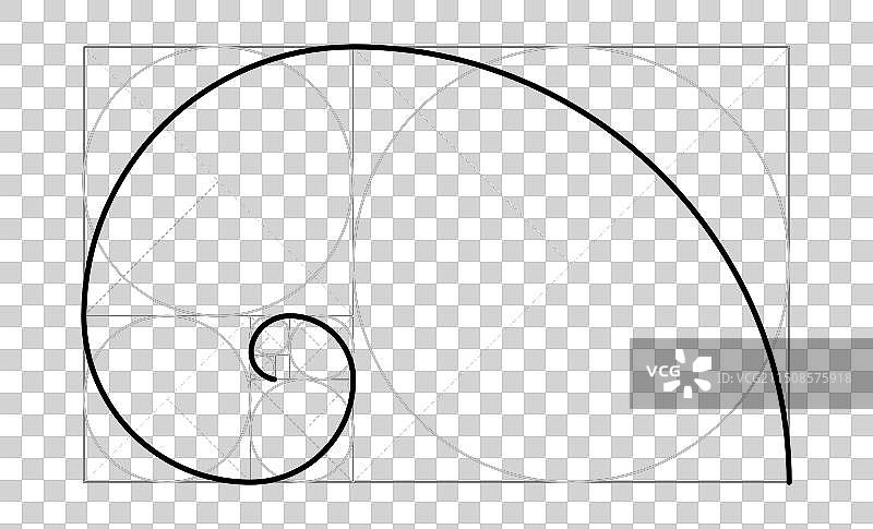 神圣的黄金比例圆形模板图片素材