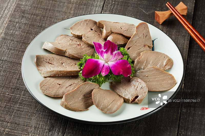 潮汕卤鹅肝图片素材