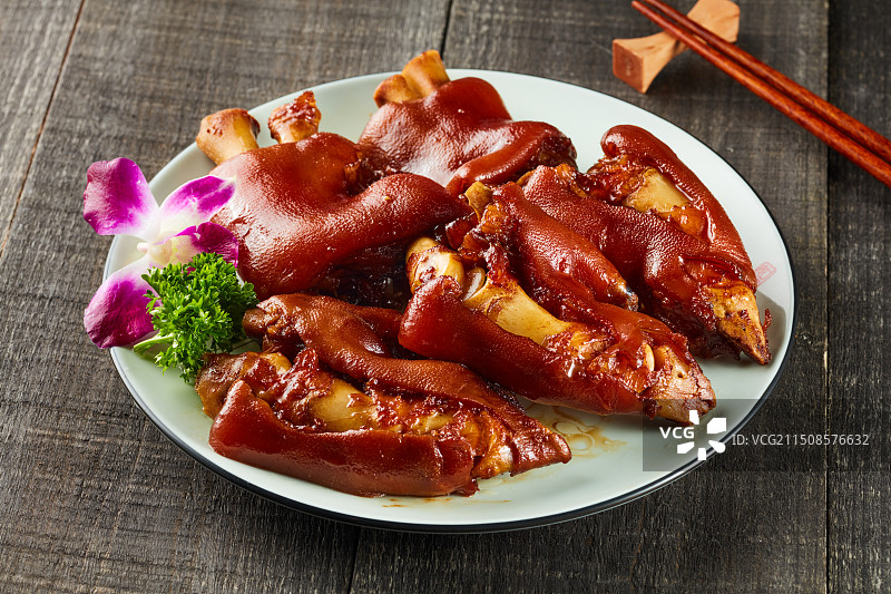 卤猪肘猪脚四点金图片素材