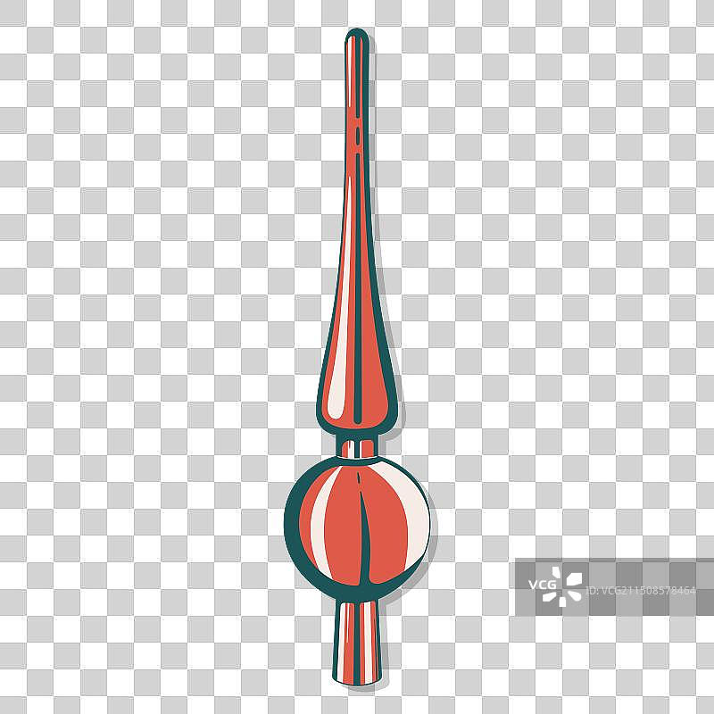 圣诞复古风格装饰图标图片素材