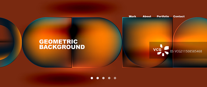 带有流体梯度的圆形正方形和圆形图片素材