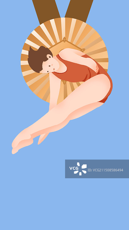 奥运会体育项目女子跳水图片素材