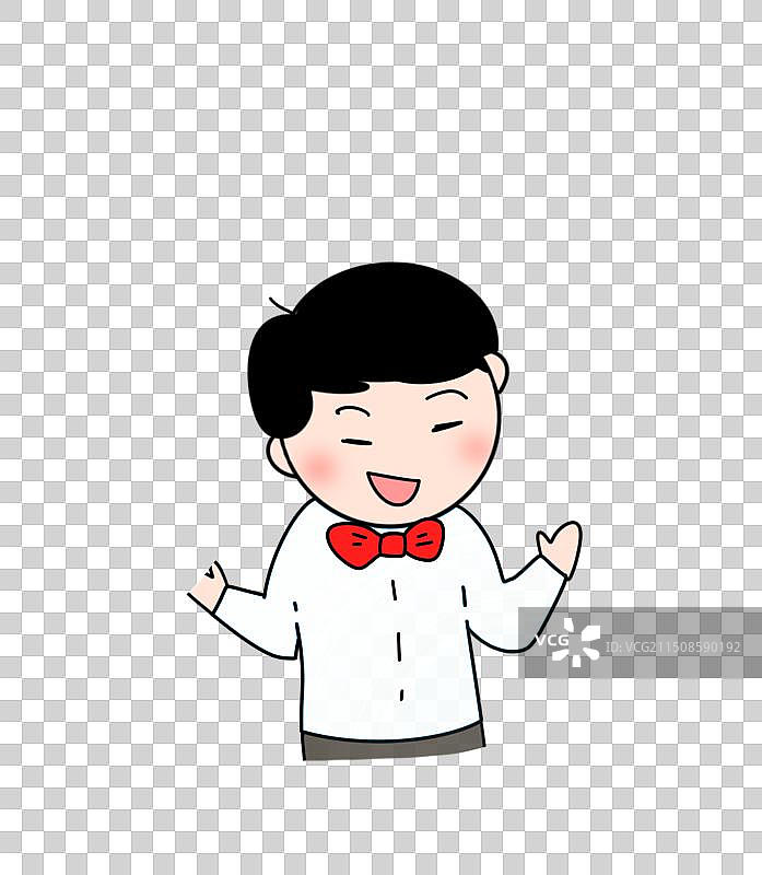 领结，绅士，服务员，椅子，老板椅，凳子，家具，漫画，设计，元素，插画图片素材