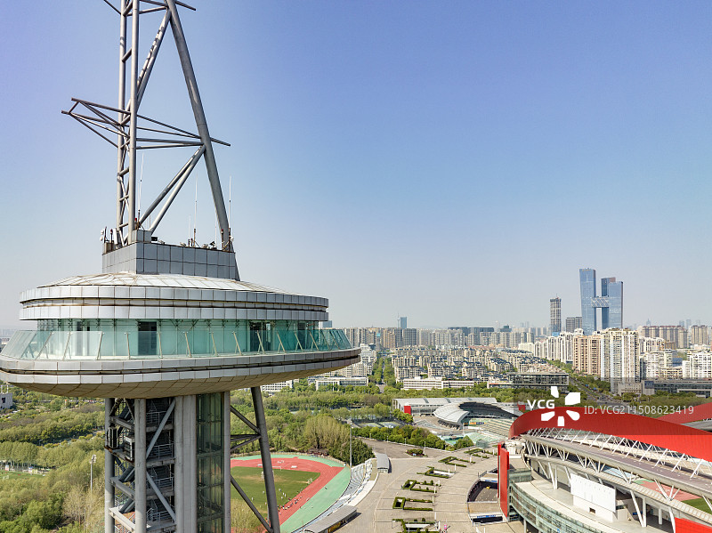 航拍南京奥林匹克体育中心图片素材