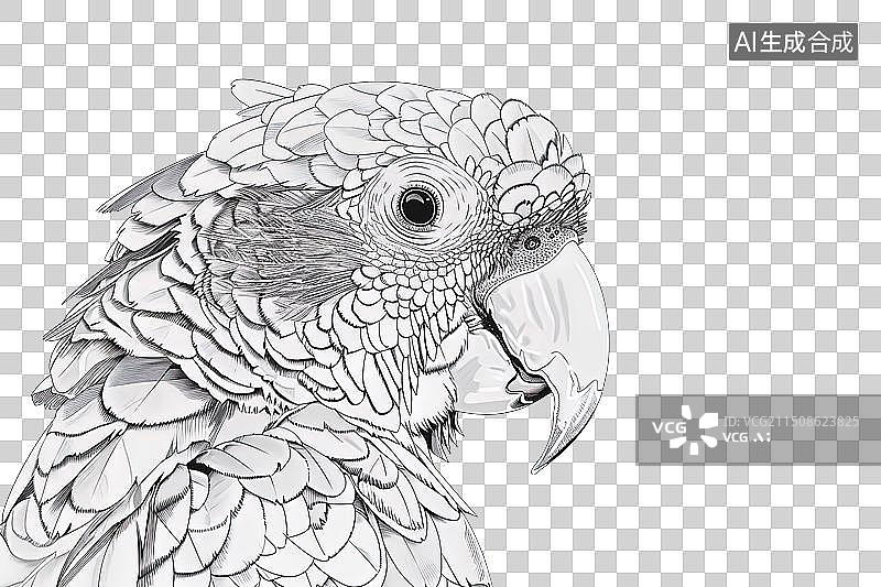 【AI数字艺术】卡通鹦鹉的免抠元素图片素材