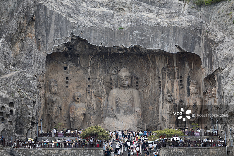 洛阳龙门石窟卢舍那大佛图片素材