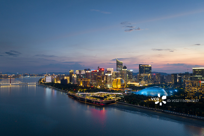 杭州钱江新城都市风光图片素材