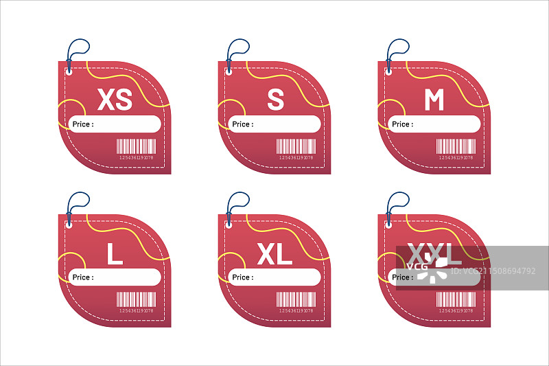 服装尺码标签服装领标图片素材