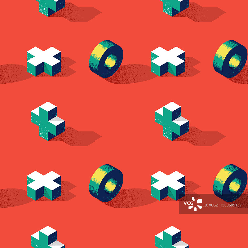 十字或加号形状和戒指无缝图案图片素材