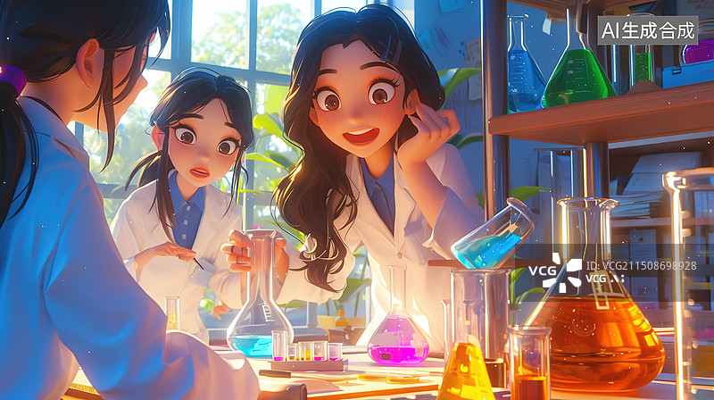 【AI数字艺术】在实验室里思考的医生图片素材