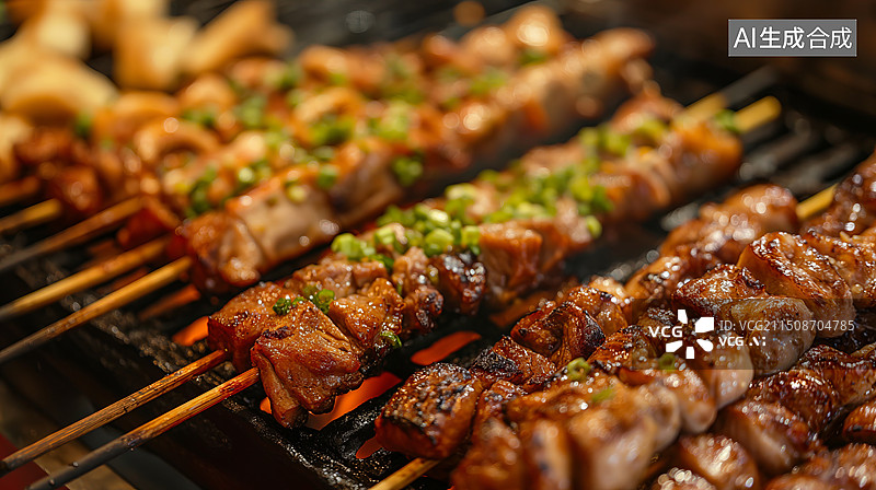 【AI数字艺术】餐饮 美食 烤肉图片素材