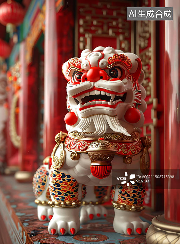 【AI数字艺术】舞狮的AI图片图片素材