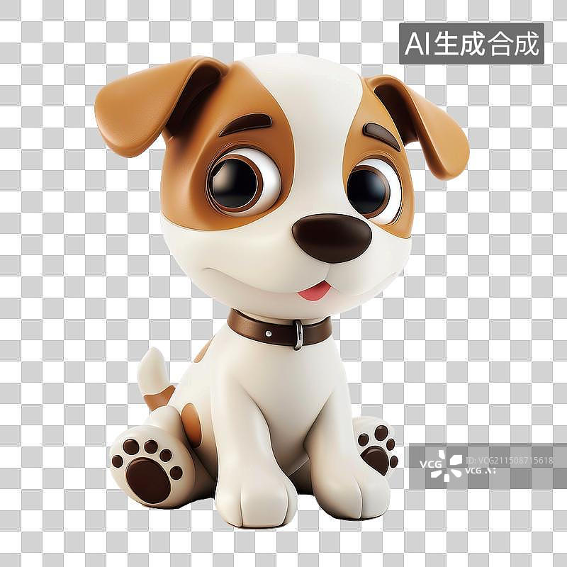 【AI数字艺术】3D渲染可爱的小狗图片素材