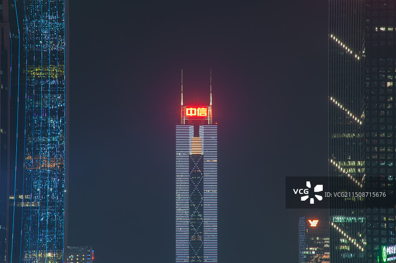 广州中信大厦中轴线图片素材