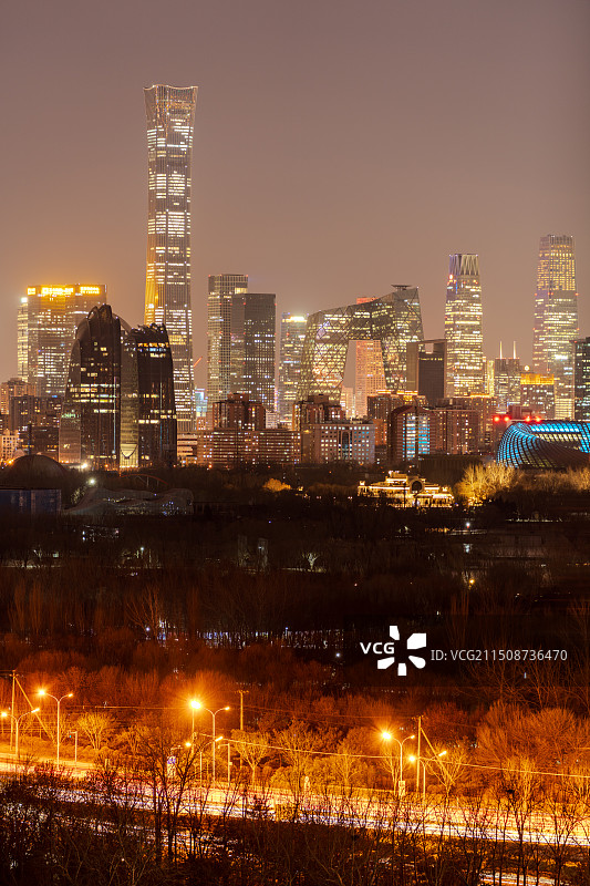 北京CBD和东四环同框图片素材